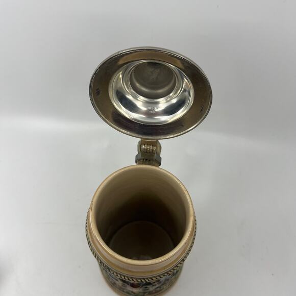 Vintage German Lidded Beer Stein Mug w/ "Siegestor" & "Hofbrau haus" & "Munchen" - Picture 7 of 9